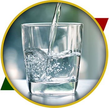Glass of water being filled
